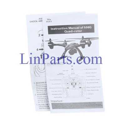 JXD 506V 506W 506G RC Quadcopter Spare Parts: English manual book