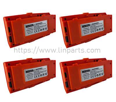 LinParts.com - LYZRC L900 Pro RC Drone Spare Parts: 7.4V 2200mAh Battery - Orange 4pcs