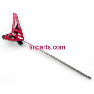 LinParts.com - MINGJI 501A 501B 501C Helicopter Spare Parts: Whole Tail Unit Module(Red)