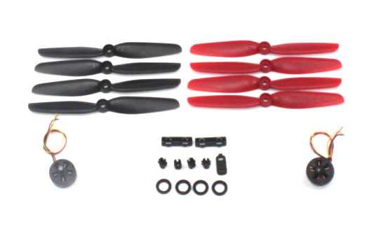 MJX Bugs 8 Brushless Drone Spare Parts: Motor[Forward + Reverse] 2pcs+ Black Blade 1set+ Red Blade 1set+ Accessories Kit 1set