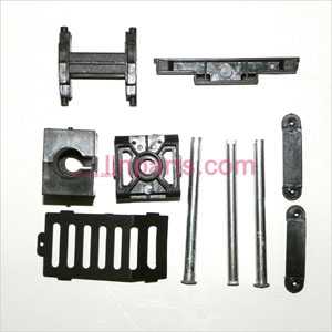 LinParts.com - MJX F39 Spare Parts: Fixed set of the main body frame and SERVO - Click Image to Close