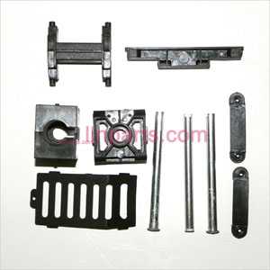 LinParts.com - MJX F39 Spare Parts: Fixed set of the main body frame and SERVO
