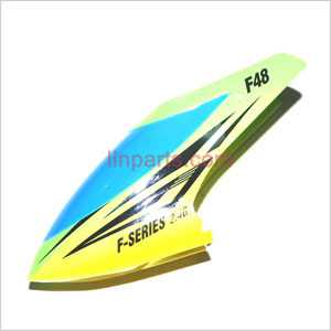 MJX F648 F48 Spare Parts: Head cover\Canopy(Blue/Green)