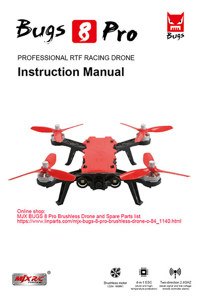 MJX BUGS 8 Pro Brushless Drone Spare Parts: English manual [Dropdown]