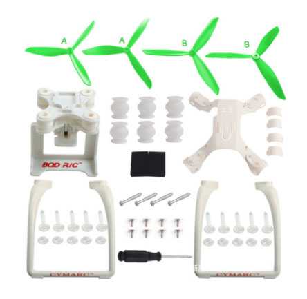 MJX Bugs 2C Brushless Drone Spare Parts: Upgraded version Upgrade portable stand + triangular Blades set + PTZ + Lower board（White）