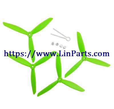 LinParts.com - JJRC X8 Brushless Drone Spare Parts: Upgrade Blades set[Green]