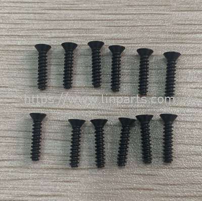 LinParts.com - MJX Hyper Go H16E H16H H16P RC Truck Spare Parts: M26124 Countersunk head flat head screw(12PCS) - Click Image to Close