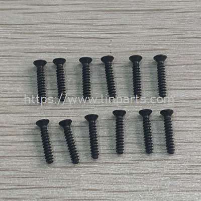 LinParts.com - MJX Hyper Go H16E H16H H16P RC Truck Spare Parts: M23124 Countersunk head flat head screw(12PCS)