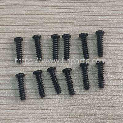 LinParts.com - MJX Hyper Go H16E H16H H16P RC Truck Spare Parts: M26104 Round Head Flat Socket Screw (12PCS)