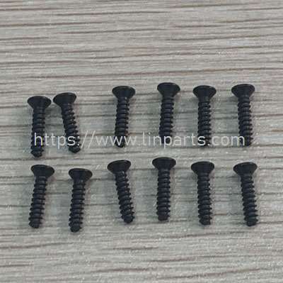 LinParts.com - MJX Hyper Go H16E H16H H16P RC Truck Spare Parts: M23104 Round Head Flat Socket Screw (12PCS)