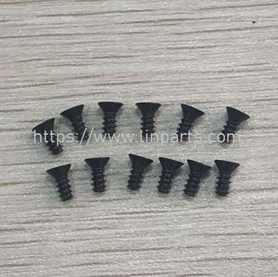 LinParts.com - MJX Hyper Go H16E H16H H16P RC Truck Spare Parts: M26645 Countersunk Head Flat Screw (12PCS) - Click Image to Close