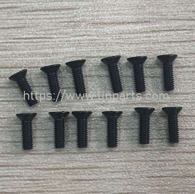 LinParts.com - MJX Hyper Go H16E H16H H16P RC Truck Spare Parts: M25845 Countersunk head machine screw (12PCS)