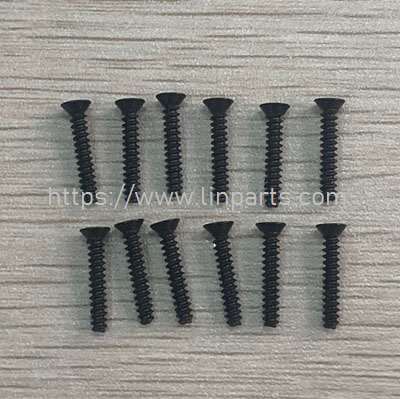 LinParts.com - MJX Hyper Go H16E H16H H16P RC Truck Spare Parts: M26154 Countersunk Head Flat Screw (12PCS)