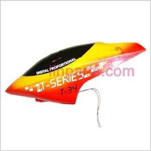 MJX T34 Spare Parts: Head cover\Canopy(red)