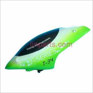 MJX T34 Spare Parts: Head cover\Canopy(green)