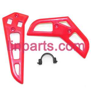 LinParts.com - MJX RC Helicopter T41 T41C Spare Parts: tail decorative set(Red) - Click Image to Close