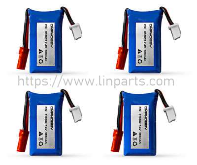 LinParts.com - Omphobby S720 RC Airplane Spare Parts: 7.4V 300mAh battery 4pcs