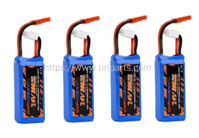 LinParts.com - Omphobby T720 RC Airplane Spare Parts: 7.4V 300mAh Battery 4pcs