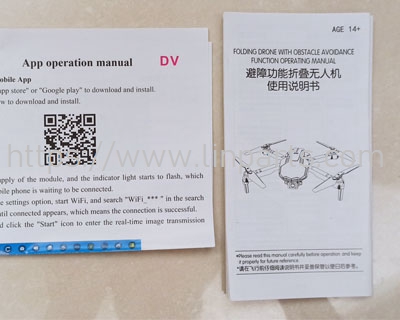 LinParts.com - Drone X6 Fowllow me mode XKRC Spare Parts: English User Manual book