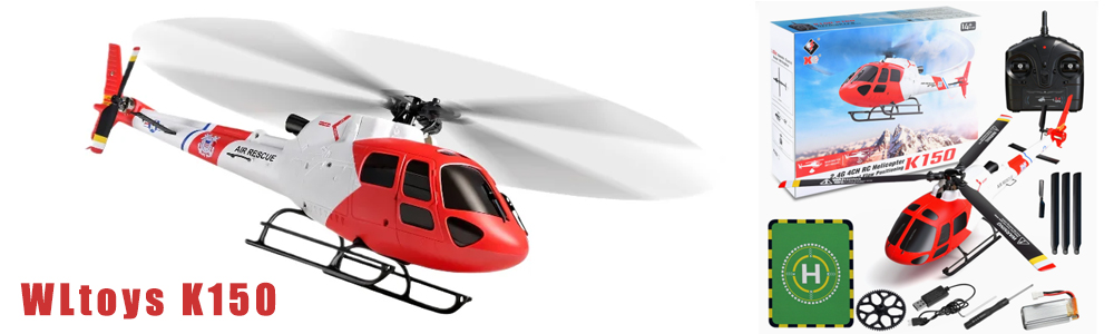 LinParts.com - WLtoys K150 New Brushless Motor RC Helicopter Four-Channel Six-Axis Gyroscope Helicopter Model Toy Gift