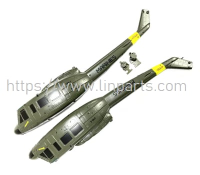 RC ERA C032 Body shell set (military green) - UH1 Huey RC Helicopter spare parts RC ERA C032 Body shell set (military green) - UH1 Huey RC Helicopter spare parts