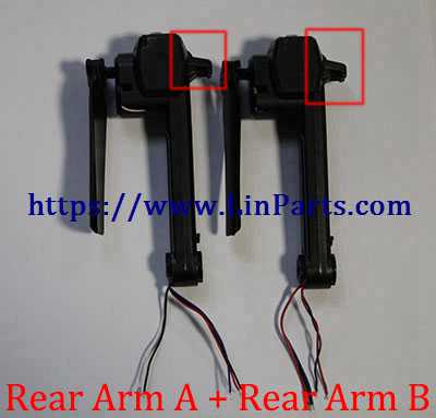 SJ R/C Z5 RC Drone Spare Parts: Rear Arm A (Rear right Arm) + Rear Arm B (Rear left Arm)