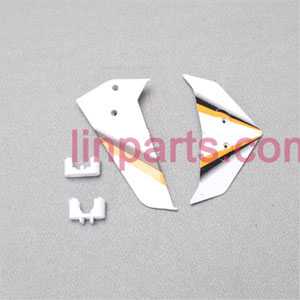 LinParts.com - SYMA S301 S301G Spare Parts: Tail decorative set(Yellow/white) - Click Image to Close
