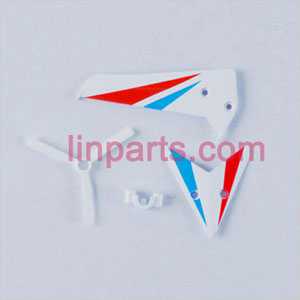 LinParts.com - SYMA S800 S800G Spare Parts: Tail decorative set(White) - Click Image to Close