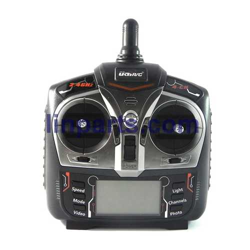 (image for) UDI RC D2 Shark 2.4Ghz 4 Channel Single Rotor Blade Electric Flybarless RC Helicopter Spare Parts: Transmitter