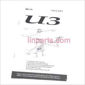 UDI RC U3 Spare Parts: English manual book