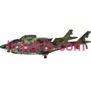 LinParts.com - UDI RC Helicopter U801 U801A Spare Parts: body(Army green) - Click Image to Close