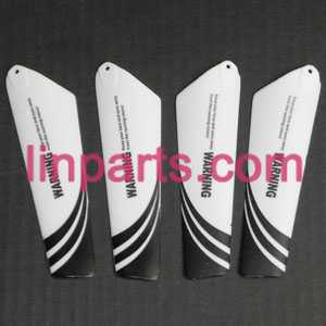 LinParts.com - UDI RC Helicopter U801 U801A Spare Parts: main blades(White/Black) - Click Image to Close