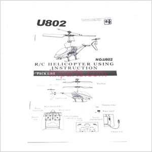 LinParts.com - UDI RC U802 Spare Parts: English manual book - Click Image to Close