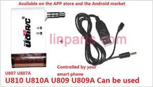 LinParts.com - UDI RC U809 U809A Spare Parts: Signal transmission adapter + USB Charger wire - Click Image to Close