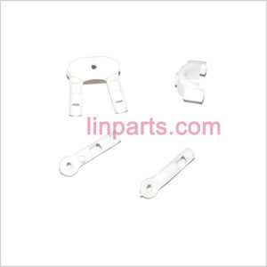 LinParts.com - UDI RC U813 U813C Spare Parts: Fixed set of the tail decorative set and support bar (White)