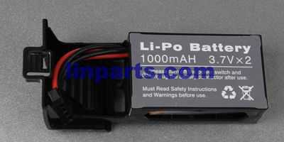 LinParts.com - UDI Falcon U842 RC Quadcopter Spare Parts: Battery(3.7v 1000mAh) + Battery box[Black]
