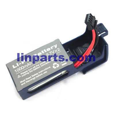 LinParts.com - UDI Falcon U842 RC Quadcopter Spare Parts: Battery(3.7v 1000mAh) + Battery box[Blue]