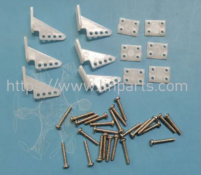 LinParts.com - Volantex ASW28 V2 759-1 RC Airplane Spare Parts: P7470411 Servo homs and screws(medium, 4set)