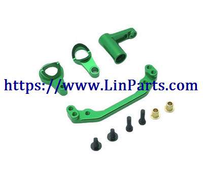 LinParts.com - WLtoys 104001 RC Car spare parts: Metal upgrade modification steering group Green