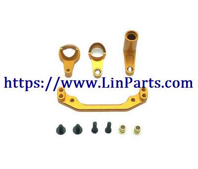 LinParts.com - WLtoys 104001 RC Car spare parts: Metal upgrade modification steering group Golden
