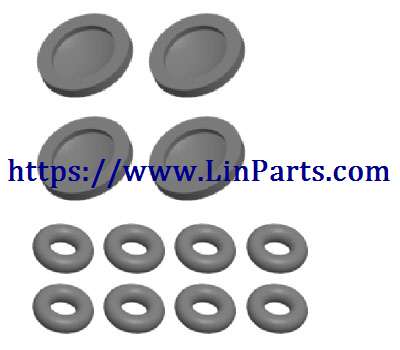 LinParts.com - WLtoys 124018 RC Car spare parts: Suspension 0-ring air chamber group[wltoys-124018-1314]