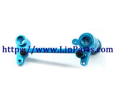 LinParts.com - WLtoys 124018 RC Car spare parts: Metal upgrade steering group blue