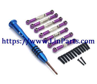 LinParts.com - WLtoys 124018 RC Car spare parts: Upgrade adjustable lever purple