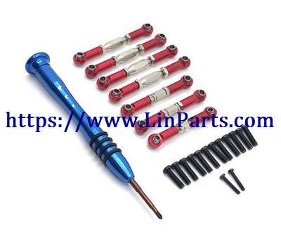 LinParts.com - WLtoys 124018 RC Car spare parts: Upgrade adjustable lever red
