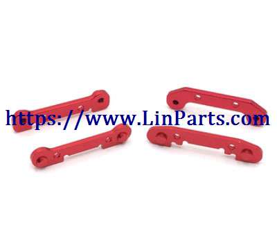 WLtoys 124018 RC Car spare parts: Front swing arm reinforcement group + Back swing arm reinforcement group red