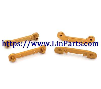 WLtoys 124018 RC Car spare parts: Front swing arm reinforcement group + Back swing arm reinforcement group golden