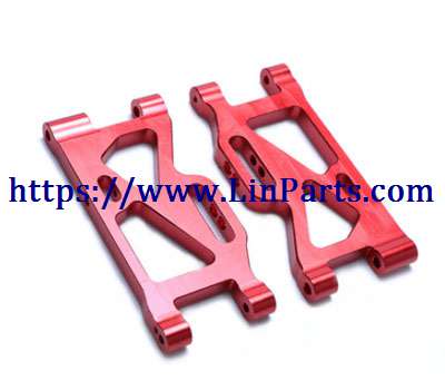 LinParts.com - WLtoys 124018 RC Car spare parts: Upgrade metal Swing arm group Red