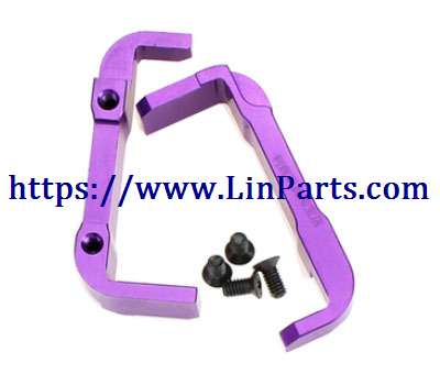 LinParts.com - WLtoys 124018 RC Car spare parts: Upgrade metal Battery compartment group purple - Click Image to Close