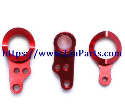 LinParts.com - WLtoys 124018 RC Car spare parts: Upgrade metal Steering clutch assembly Red