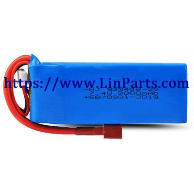 LinParts.com - WLtoys 124018 RC Car spare parts: Lithium battery 7.4V 3000mAh T plug (SF) group